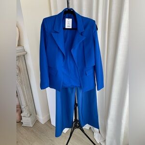 Cobalt Blue Blazer Two Piece Set